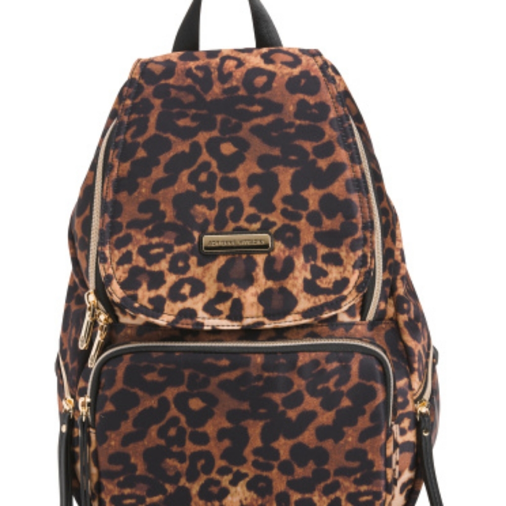 Leopard nylon backpack